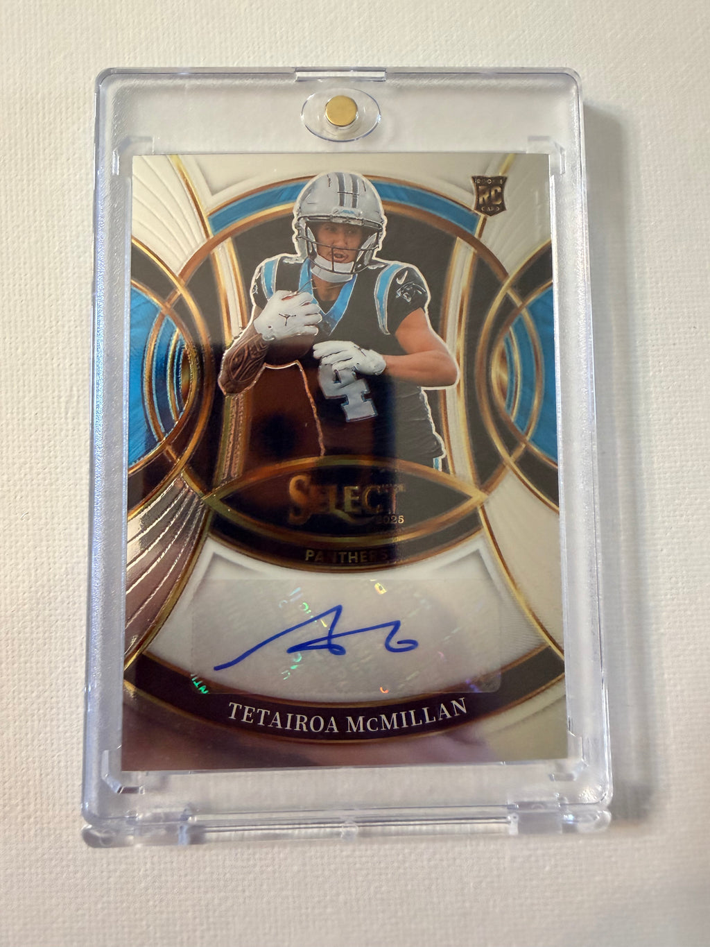 Tetairoa McMillan (RC) 2025 Select Football Rookie Signatures Patch