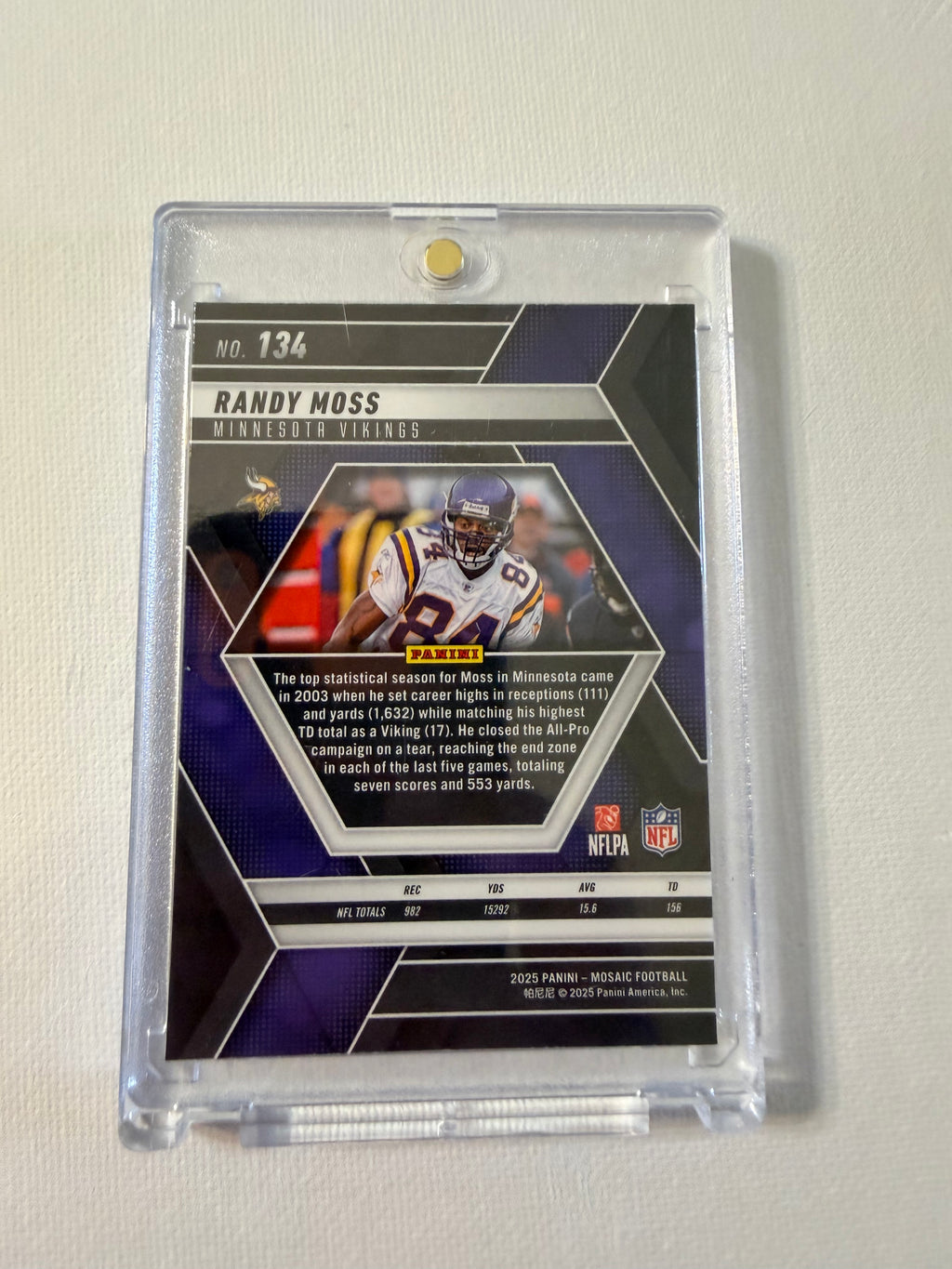Randy Moss 2025 Panini Mosaic Football #134