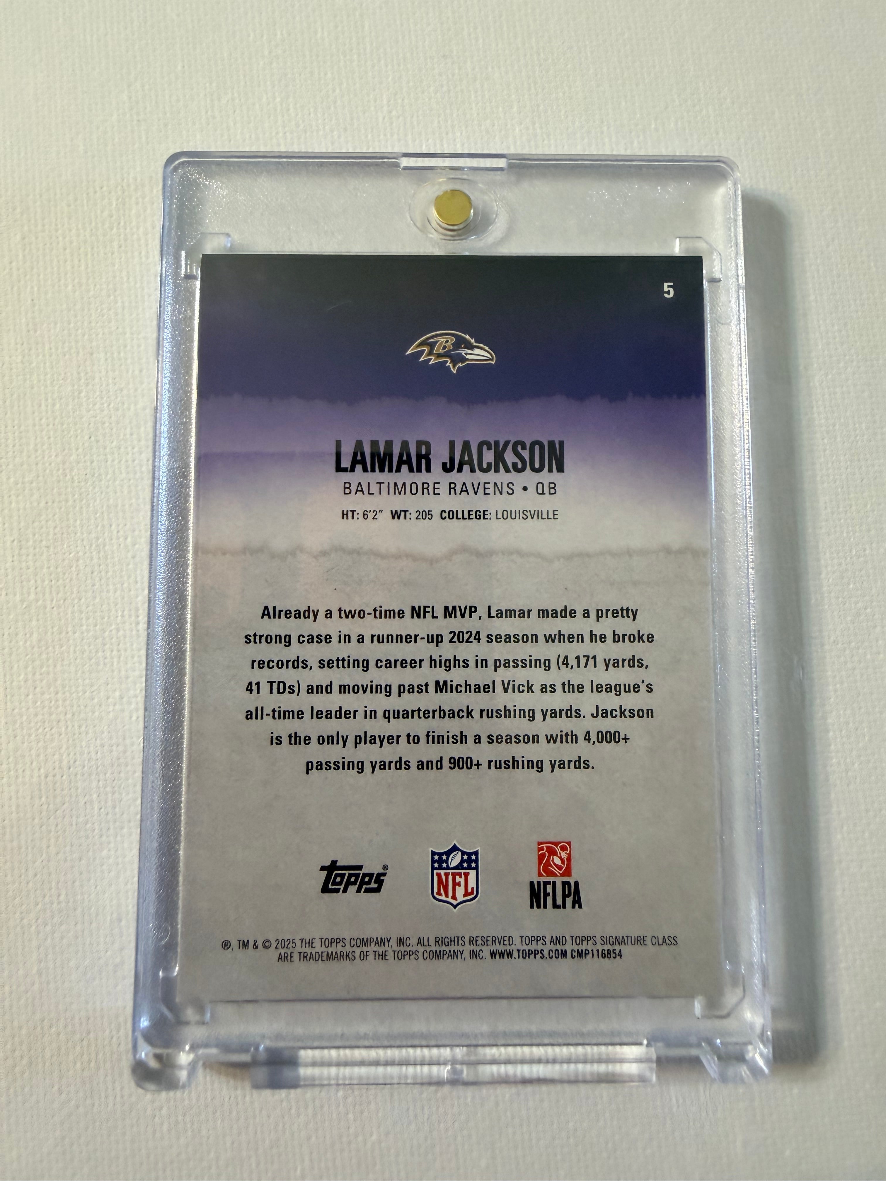 Lamar Jackson 2025 Topps Ice #5