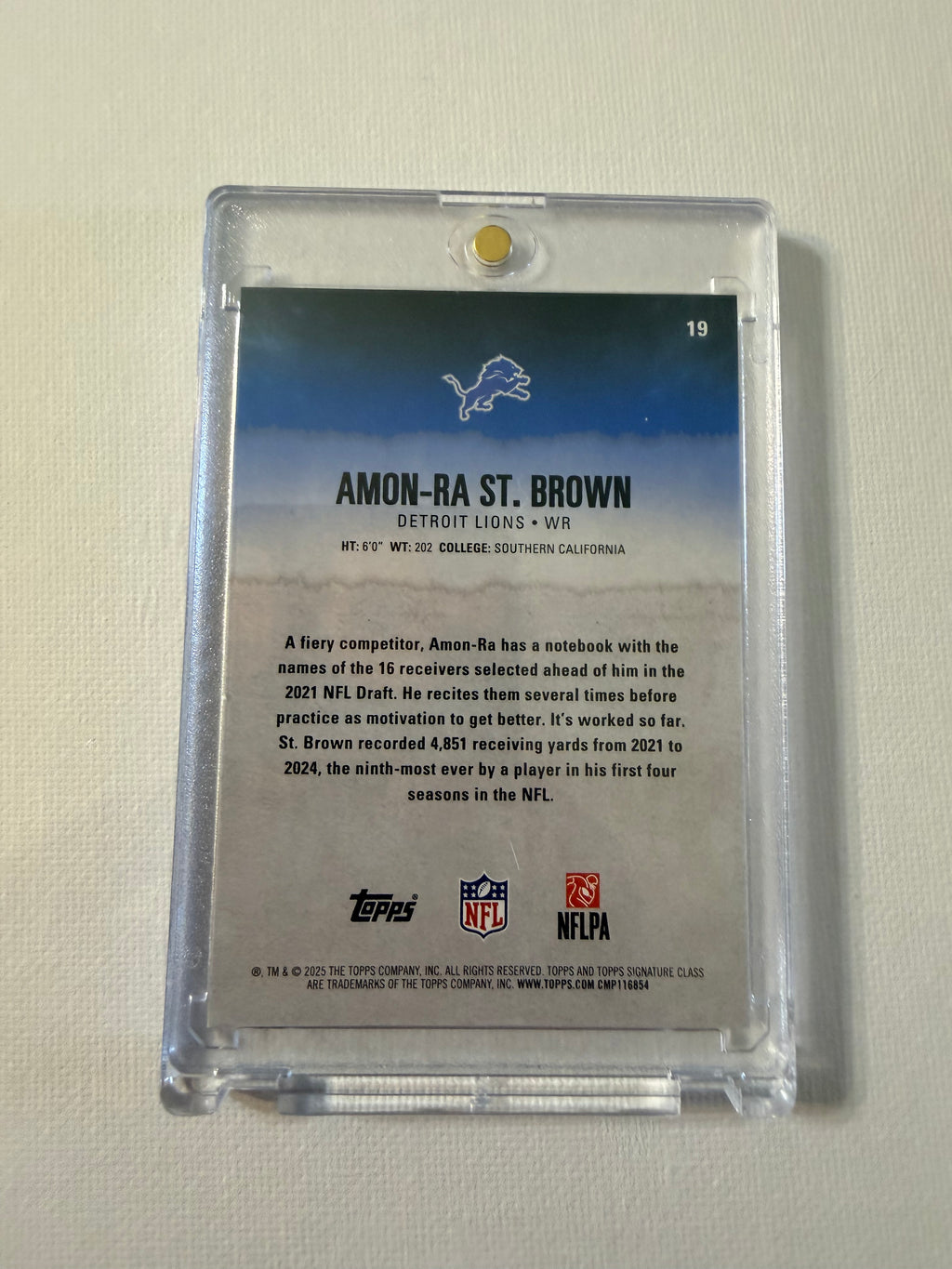 Amon-Ra St. Brown 2025 Topps Signature Class Football #19