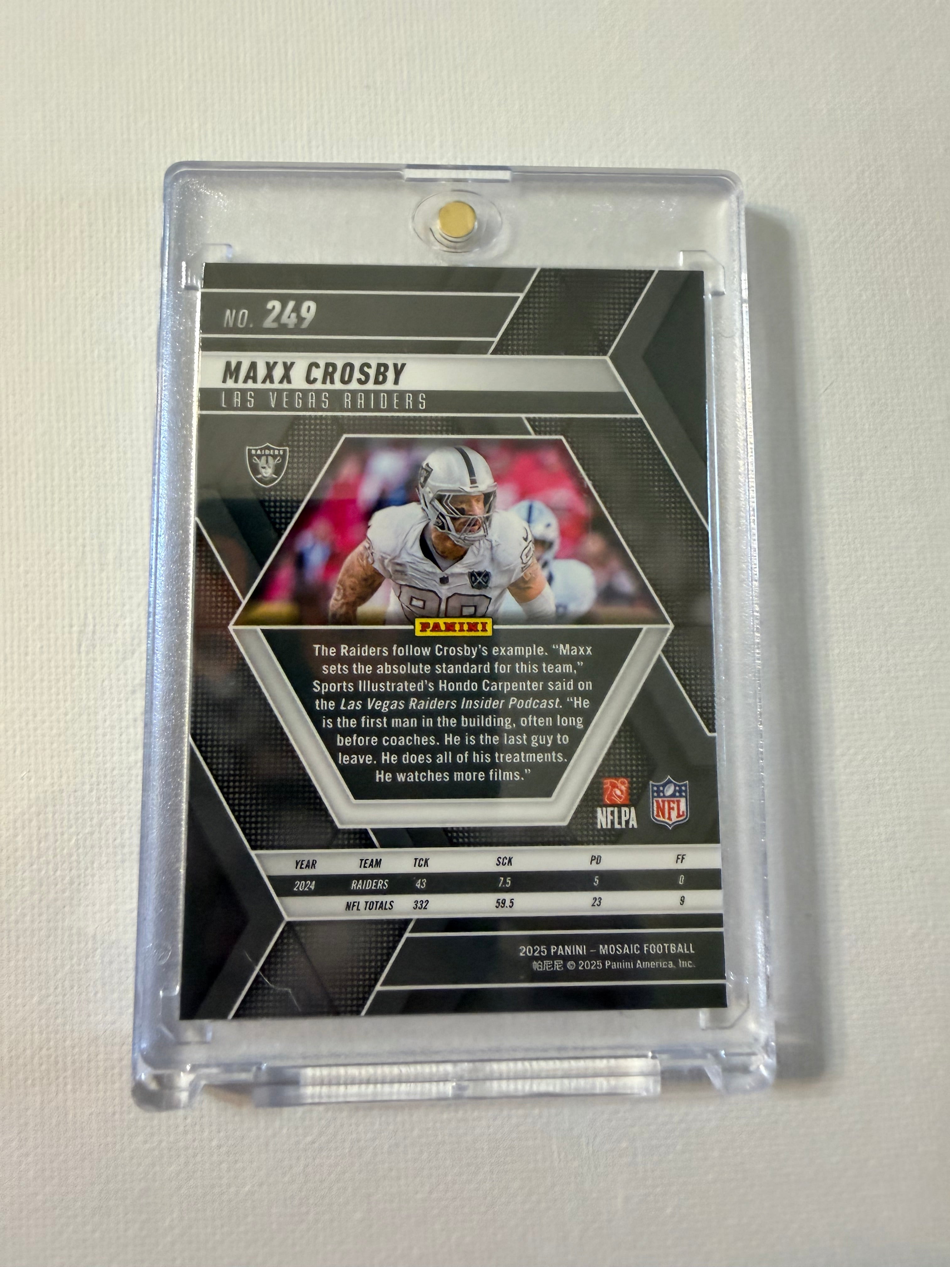 Max Crosby 2025 Panini Mosaic Football  #249