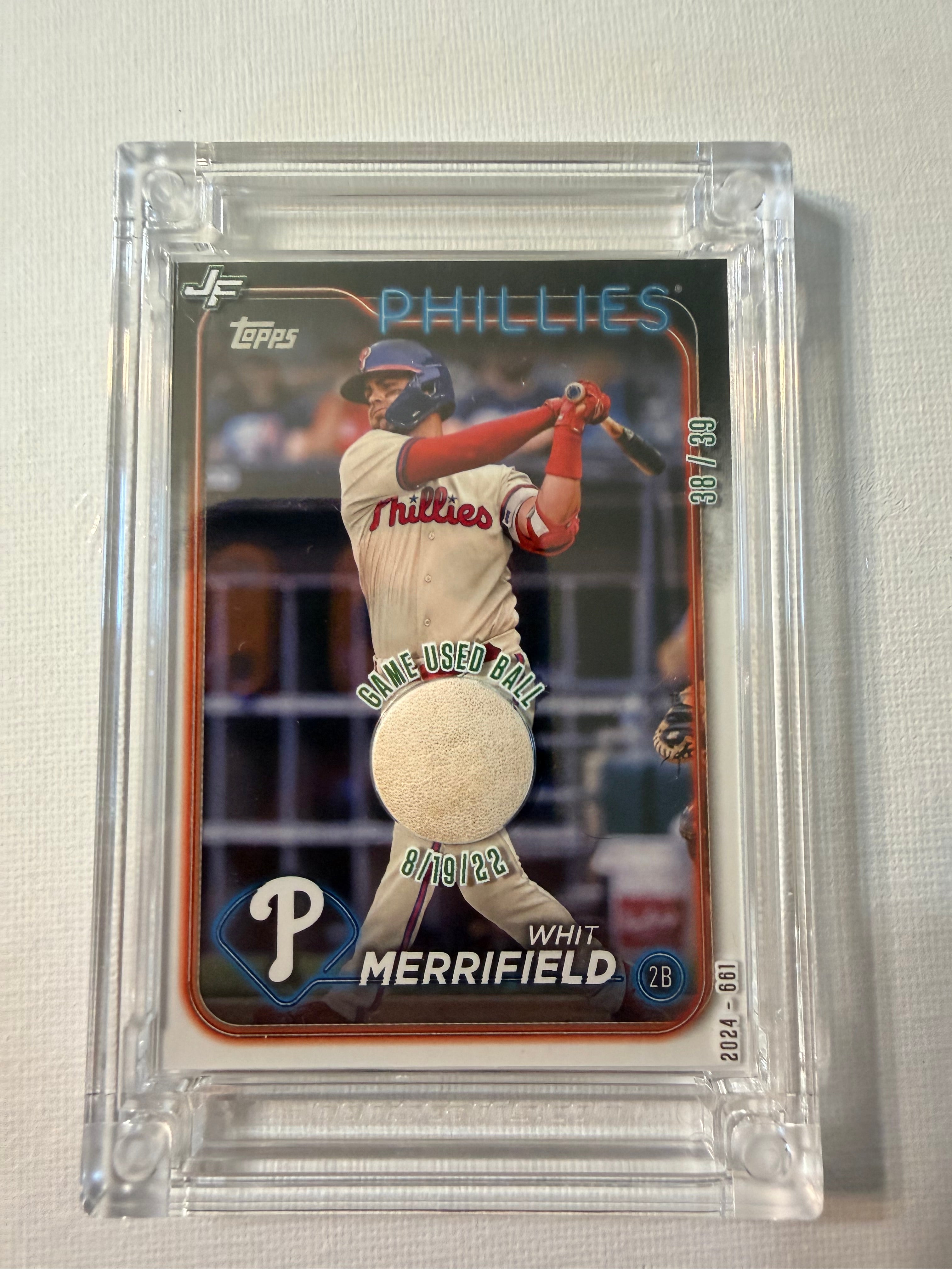 2024 Topps Update Whit Merrifield "Game Used Ball" Relic Black Border Parallel (#38/39)