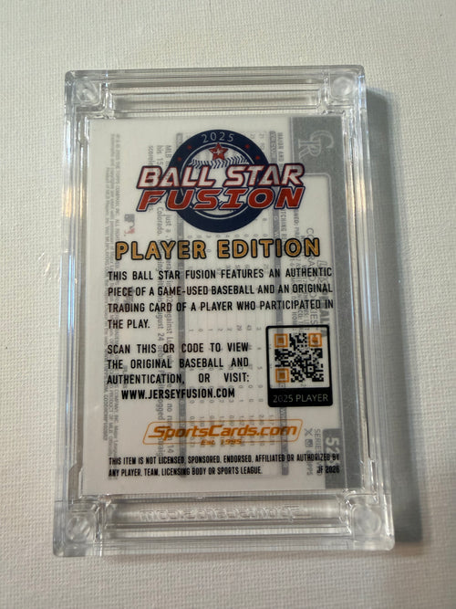 2025 Topps Series 2 Luis Peralta "Game Used Ball" Relic Black Border Parallel (#22/39)