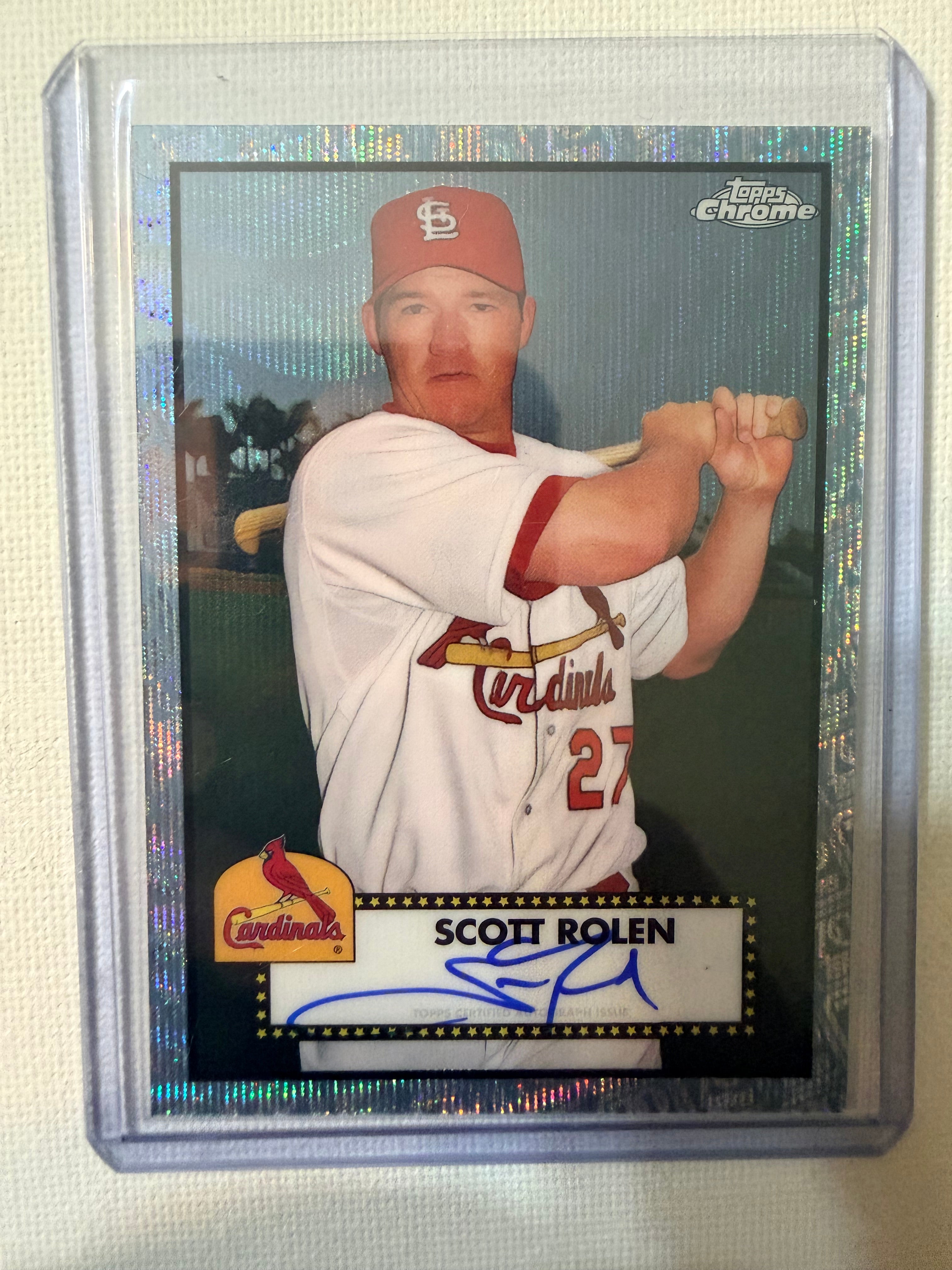 Scott Rolen Signed Topps Chrome BB Platinum Anniversary Ed. #33/70
