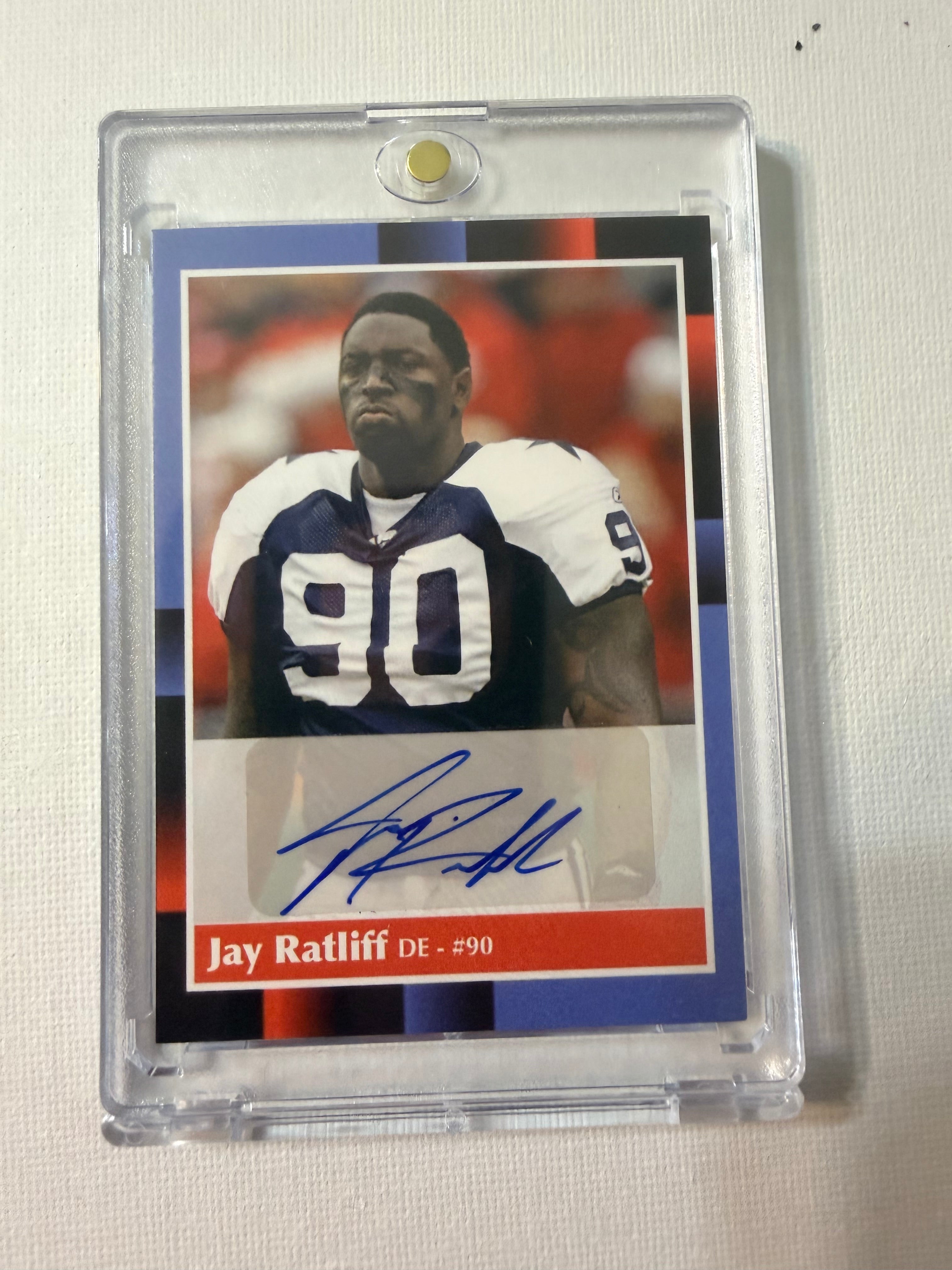 Jay Ratliff Signed Custom Card: DE Dallas Cowboys 4X Pro Bowler