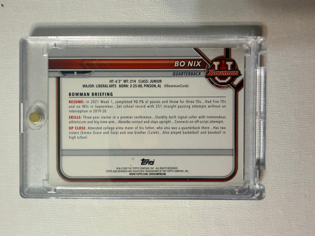 Bo Nix (First Bowman) 2022 #8