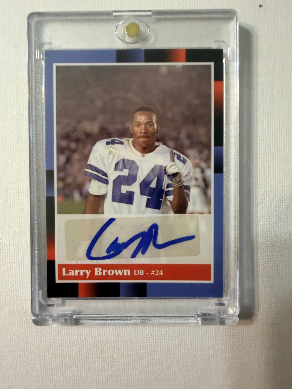 Larry Brown Signed Custom Card: Dallas Cowboys SB MVP