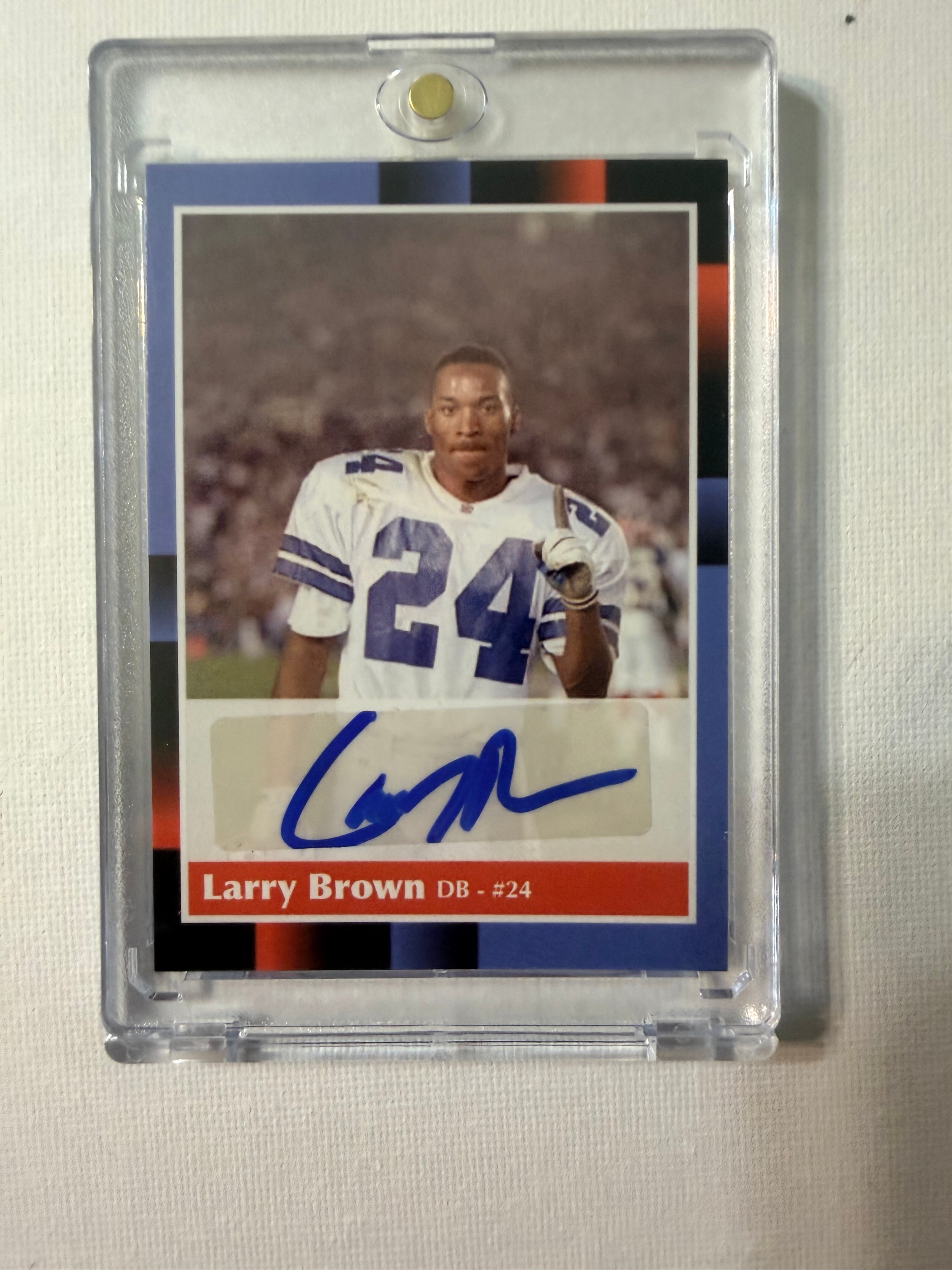 Larry Brown Signed Custom Card: Dallas Cowboys SB MVP