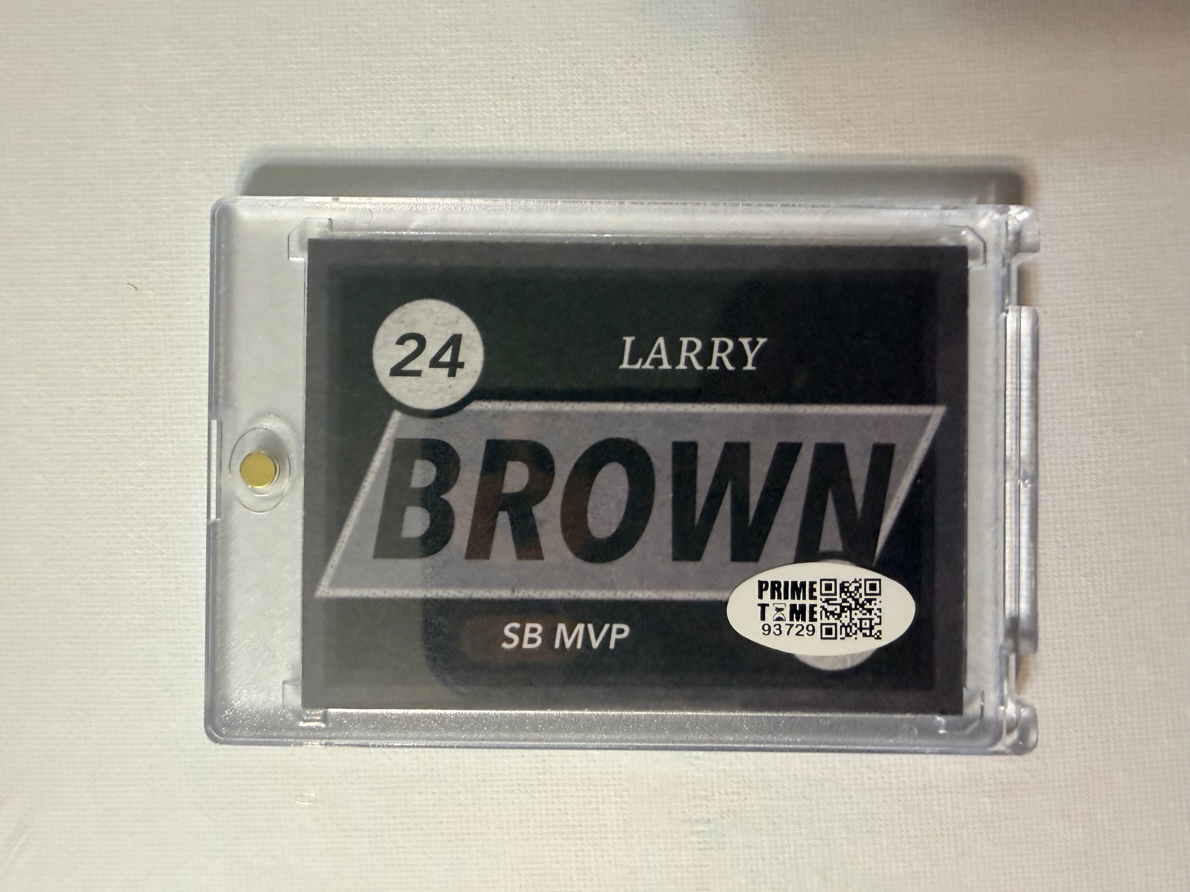 Larry Brown Signed Custom Card: Dallas Cowboys SB MVP