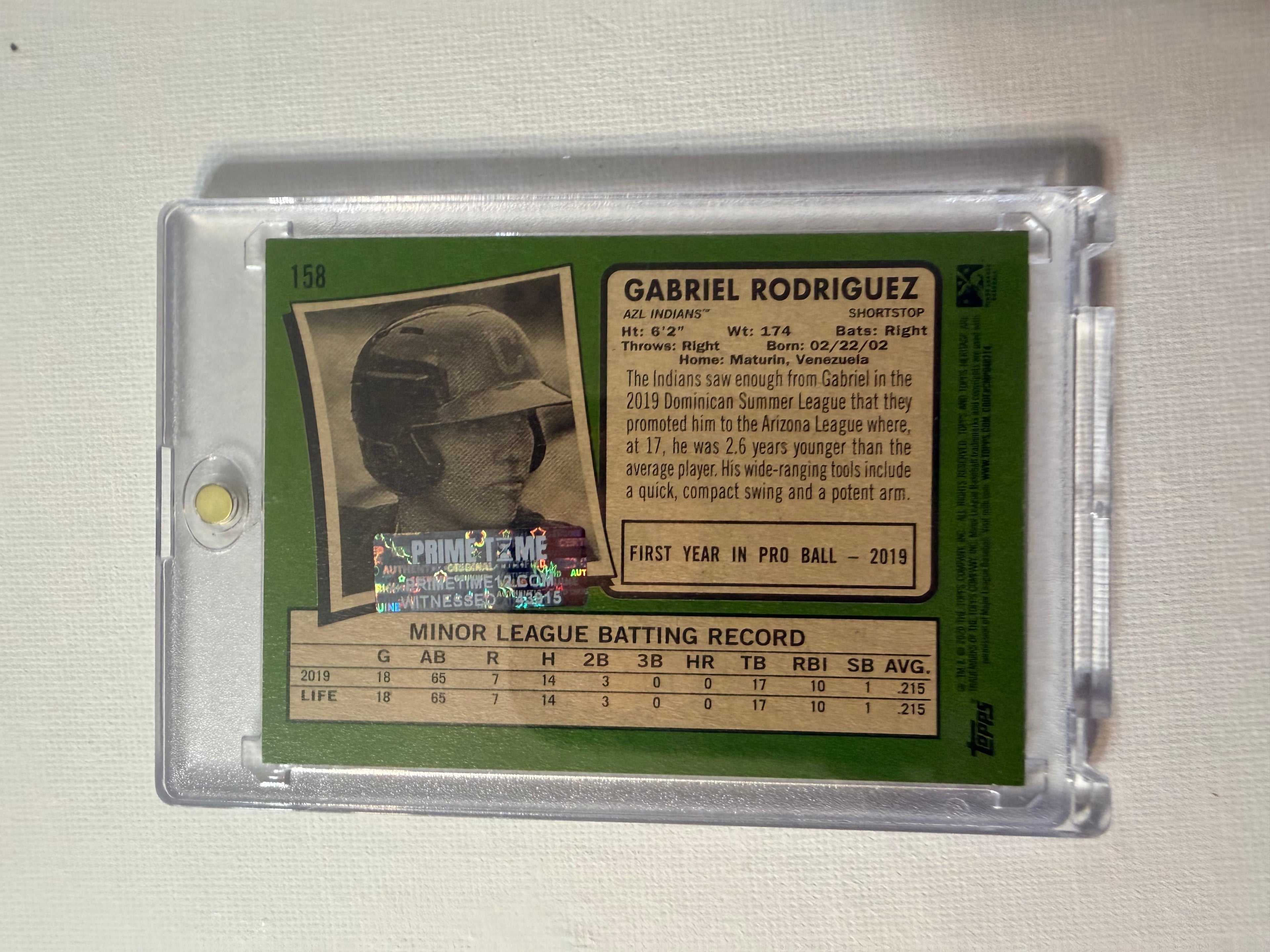 Gabriel Rodriguez Signed 2020 Topps Heritage #158