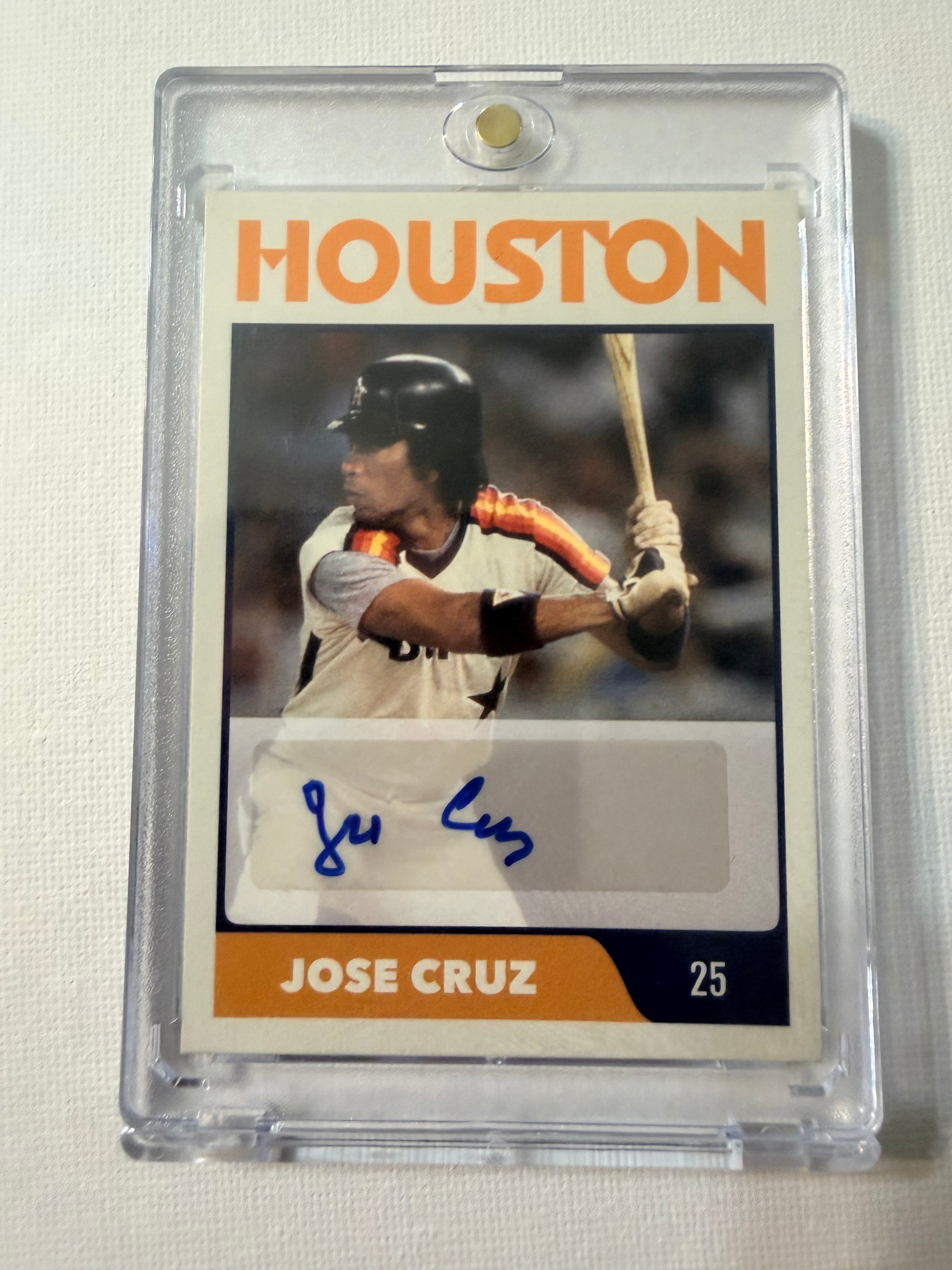 Jose Cruz Signed Custom Card 2X Allstar