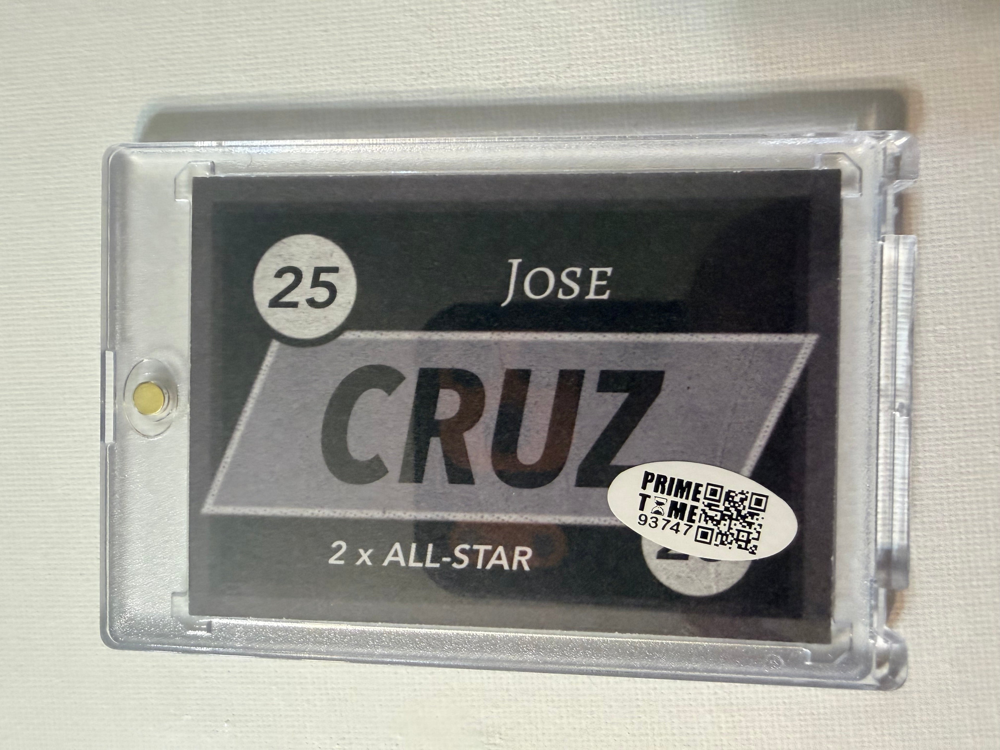 Jose Cruz Signed Custom Card 2X Allstar