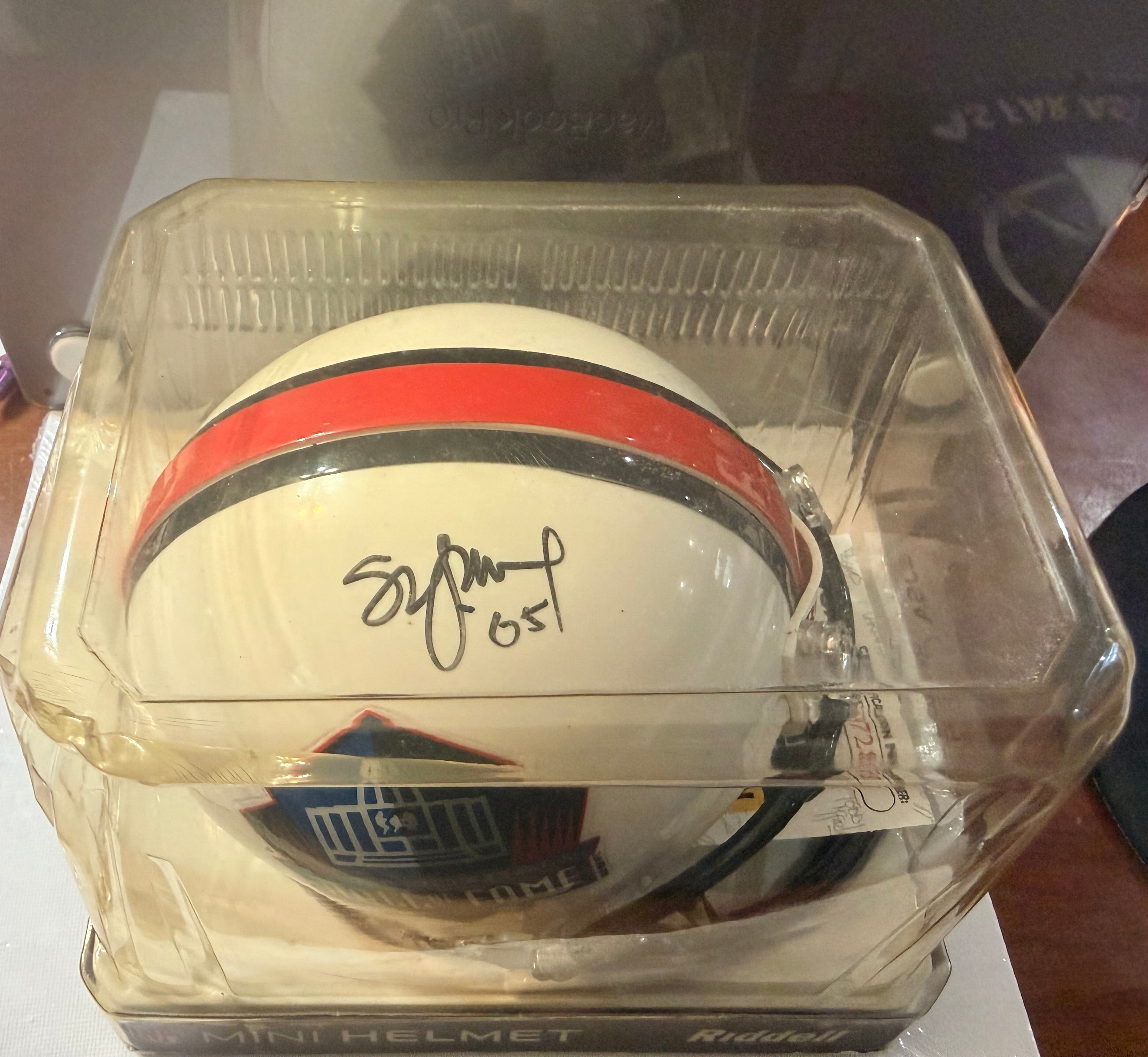 Steve Young NFL HOF Signed Mini Helmet / JSA